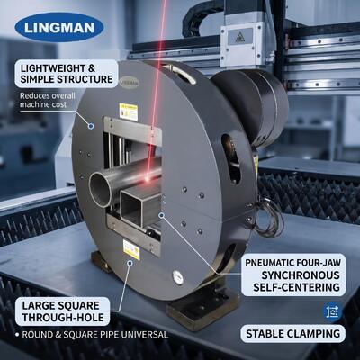 LM 245mm đường kính khí nén lỗ laser Chuck cho cắt ống công nghiệp chính xác